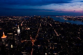 Downtown NYC by sunset